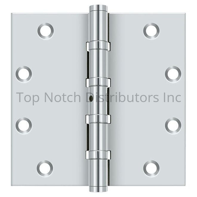 Deltana DSB55NB26 5" x 5" Square Ball Bearing Hinge; Bright Chrome ... Sparrow Supply