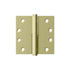 Deltana DSBLO43UNLLH Left Hand 4" x 4" Square Lift-Off Hinge Unlacquered Brass Finish