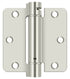 Deltana DSH35R414 3-1/2" x 3-1/2" x 1/4" Spring Hinge; Bright Nickel Finish Sparrow Supply