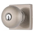 Brinks E2416119 Mendocino Series Keyed Entry Contemporary Ball Knob and Square Rose with 4 Way Adjustable Latch and Round Corner Full Lip Strike Satin Nickel Finish Sparrow Supply