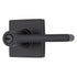 Brinks E2417122 Mendocino Series Keyed Entry Contemporary Lever and Square Rose with 4 Way Adjustable Latch and Round Corner Full Lip Strike Matte Black Finish Sparrow Supply