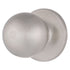 Brinks E2425119 Raleigh Series Passage Transitional Ball Knob and Round Rose with 4 Way Adjustable Latch and Round Corner Full Lip Strike Satin Nickel Finish Sparrow Supply