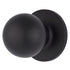 Brinks E2425122 Raleigh Series Passage Transitional Ball Knob and Round Rose with 4 Way Adjustable Latch and Round Corner Full Lip Strike Matte Black Finish Sparrow Supply