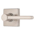Brinks E2427119 Mendocino Series Passage Contemporary Lever and Square Rose with 4 Way Adjustable Latch and Round Corner Full Lip Strike Satin Nickel Finish Sparrow Supply