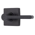 Brinks E2427122 Mendocino Series Passage Contemporary Lever and Square Rose with 4 Way Adjustable Latch and Round Corner Full Lip Strike Matte Black Finish Sparrow Supply