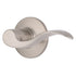 Brinks E2428119 Raleigh Series Passage Transitional Wave Lever and Round Rose with 4 Way Adjustable Latch and Round Corner Full Lip Strike Satin Nickel Finish Sparrow Supply