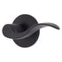 Brinks E2428122 Raleigh Series Passage Transitional Wave Lever and Round Rose with 4 Way Adjustable Latch and Round Corner Full Lip Strike Matte Black Finish Sparrow Supply