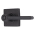 Brinks E2437122 Mendocino Series Privacy Contemporary Lever and Square Rose with 4 Way Adjustable Latch and Round Corner Full Lip Strike Matte Black Finish Sparrow Supply