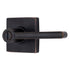 Brinks E2437150 Mendocino Series Privacy Contemporary Lever and Square Rose with 4 Way Adjustable Latch and Round Corner Full Lip Strike Tuscan Bronze Finish Sparrow Supply