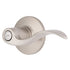 Brinks E2438119 Raleigh Series Privacy Transitional Wave Lever and Round Rose with 4 Way Adjustable Latch and Round Corner Full Lip Strike Satin Nickel Finish Sparrow Supply