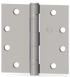 Hager ECBB110041226DNRP 4-1/2" x 4-1/2" Full Mortise Standard Weight Ball Bearing Square Corner Hinge Non Removable Pin Satin Chrome Finish Sparrow Supply