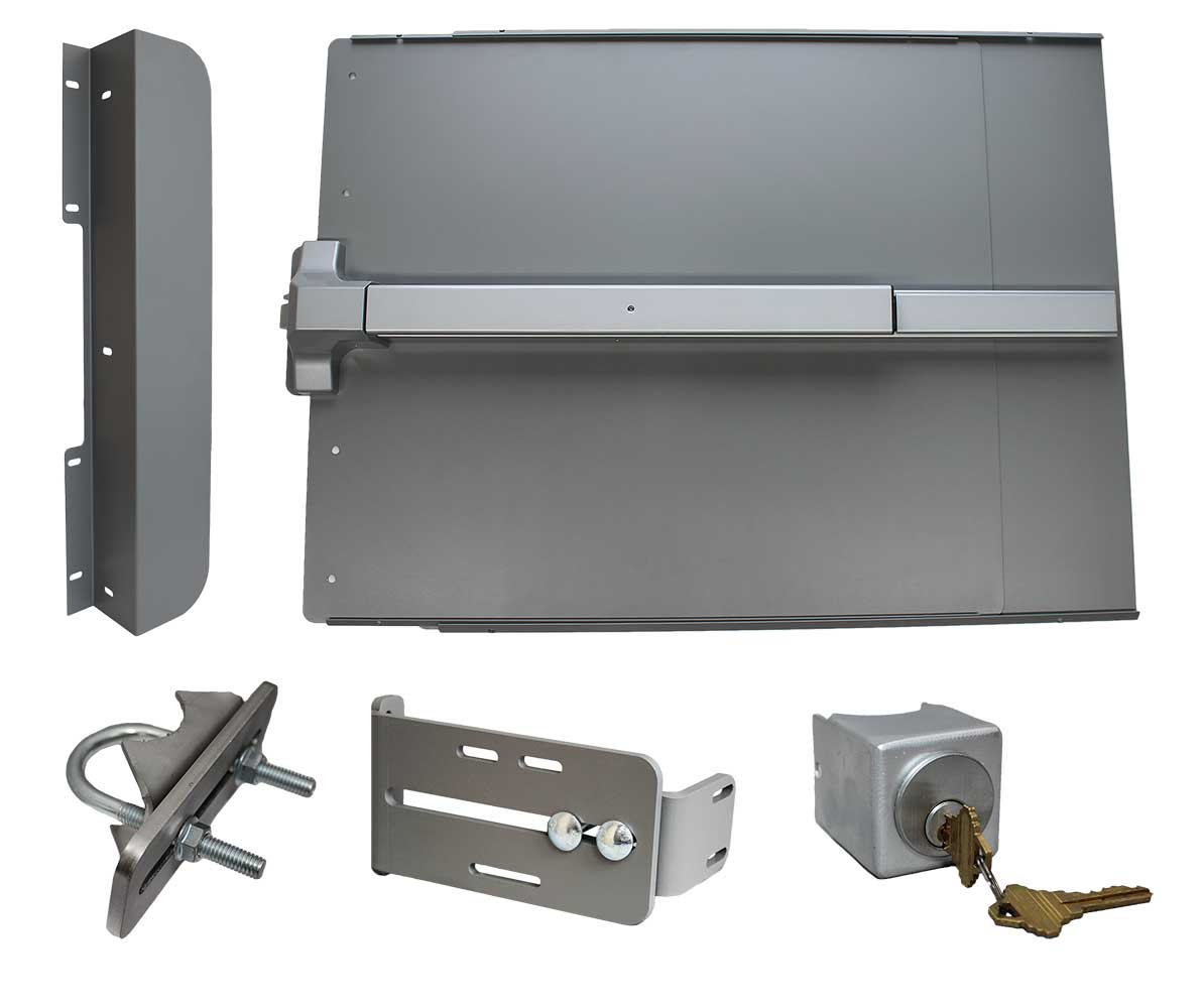 Lockey ED51S 24" Edge Panic Shield Safety Kit Silver Finish Sparrow Supply