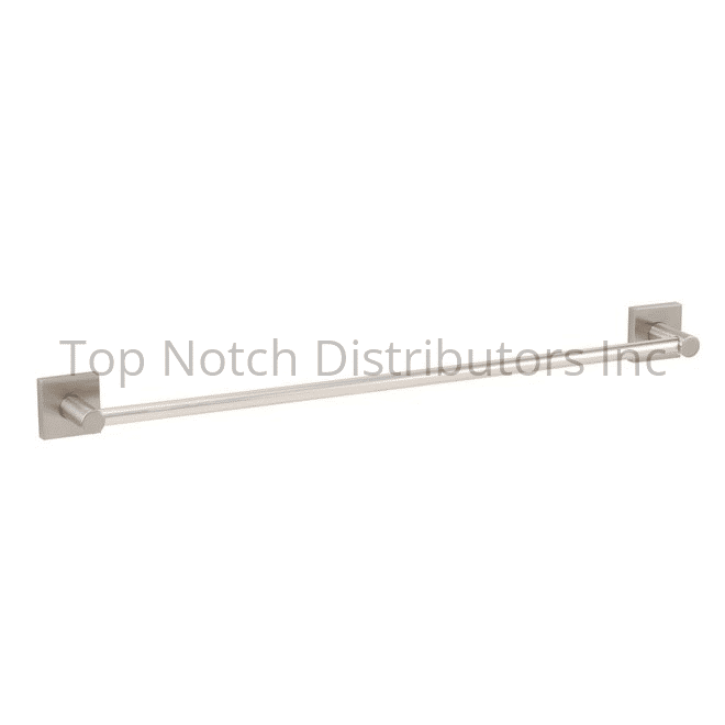 GEO EM2458-SN 24" x 5/8" Modern Towel Bar with 2" x 2" Base Satin N... Sparrow Supply