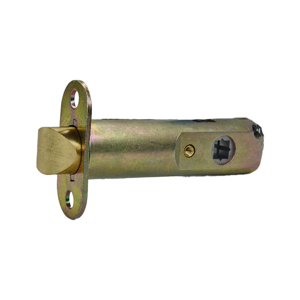Emtek EM28PVL234G 28 Degree Gold Privacy Latch 2-3/4" Backset Less Faceplate Sparrow Supply