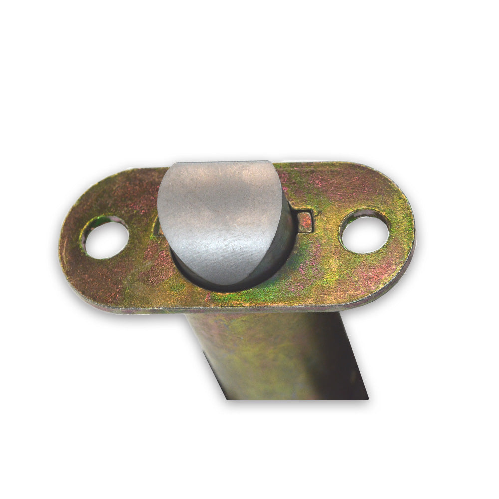 Emtek EM28PVL234S 28 Degree Silver Privacy Latch 2-3/4" Backset Less Faceplate Sparrow Supply