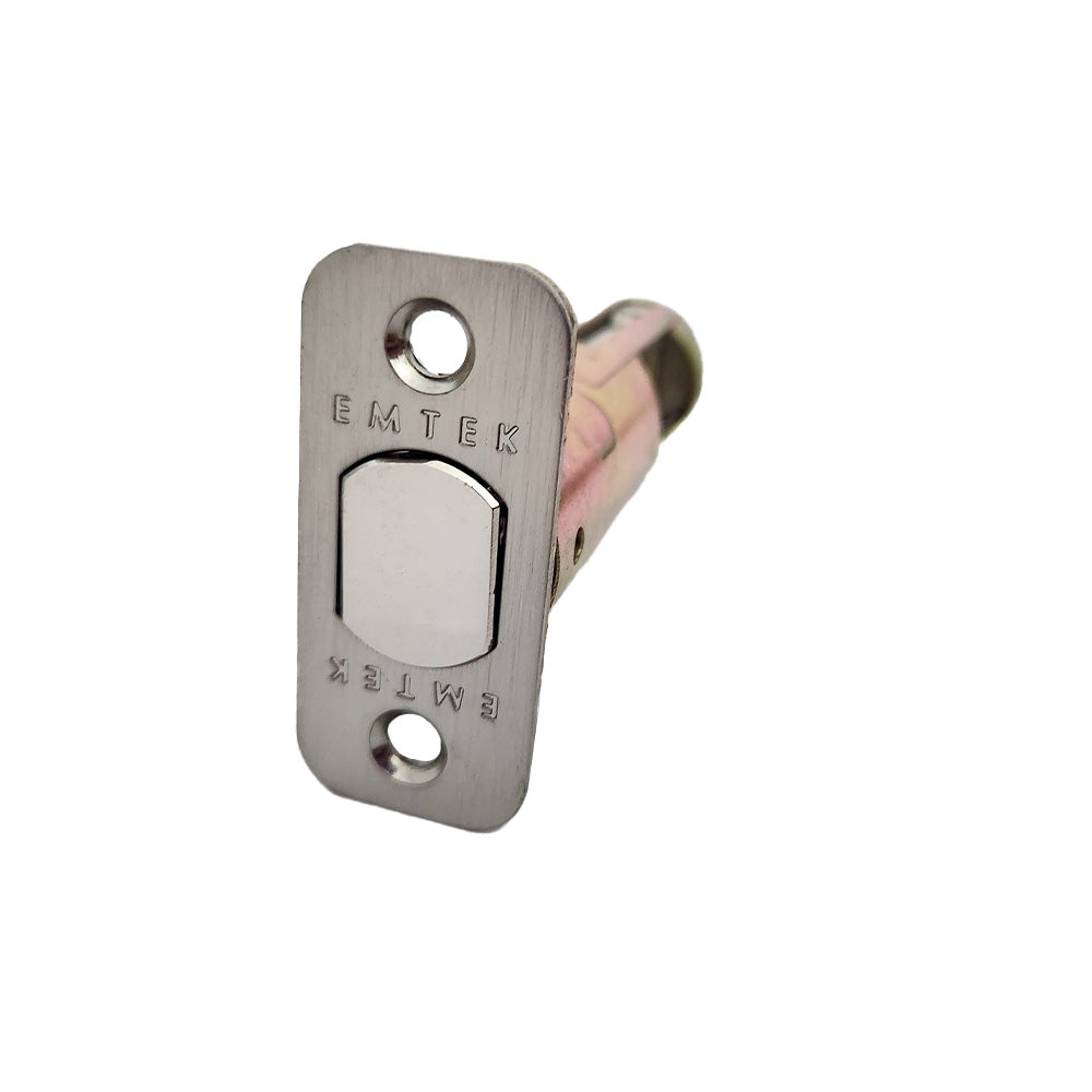 Emtek EMDBL234R15 Radius Deadbolt Latch 2-3/4" Backset Satin Nickel Finish Sparrow Supply