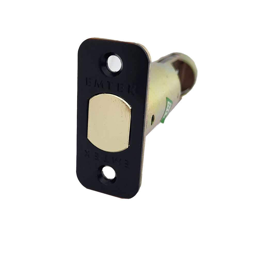 Emtek EMDBL234R19 Radius Deadbolt Latch 2-3/4" Backset Flat Black Finish Sparrow Supply
