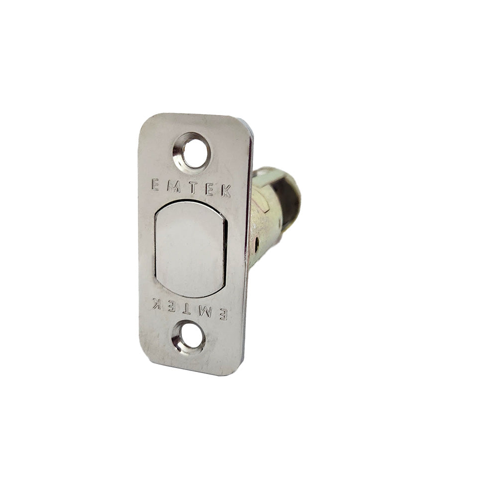 Emtek EMDBL238R14 Radius Deadbolt Latch 2-3/8" Backset Polished Nickel Lifetime Finish Sparrow Supply