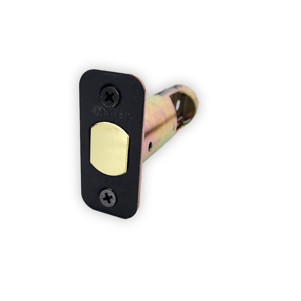 Emtek EMDBL238R19 Radius Deadbolt Latch 2-3/8" Backset Flat Black Finish Sparrow Supply