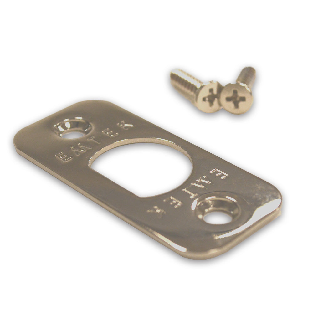 Emtek 83231US14 Radius Corner Faceplate and Screws for Passage or Privacy Latch Polished Nickel Lifetime Finish Sparrow Supply