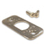 Emtek 83231US14 Radius Corner Faceplate and Screws for Passage or Privacy Latch Polished Nickel Lifetime Finish Sparrow Supply