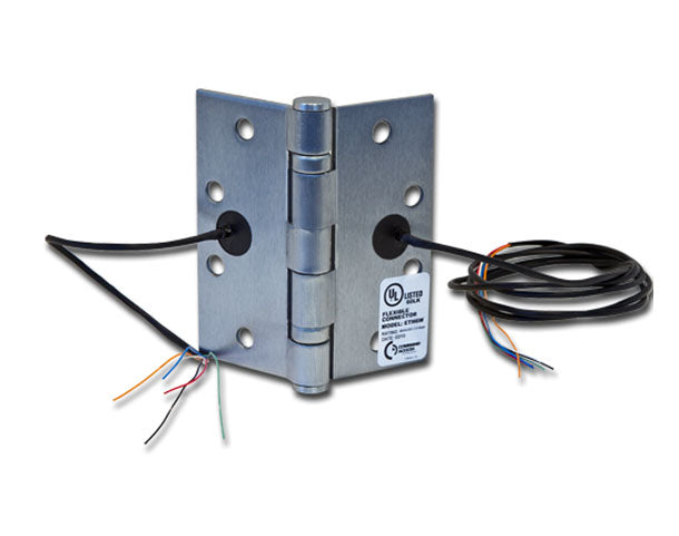 Command Access ETH4W4540626BB79 4-1/2" x 4" Electric 4 Wire BB1279 Steel Base Hinge US26D Satin Chrome Finish