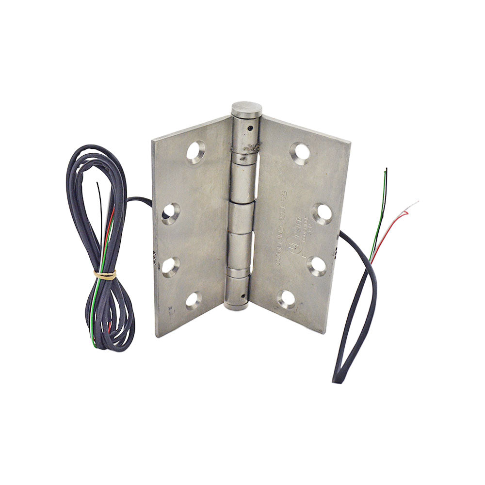 Command Access ETH4W4545630BB91 4-1/2" x 4-1/2" Electric 4 Wire BB1191 Hinge Satin Stainless Steel Finish