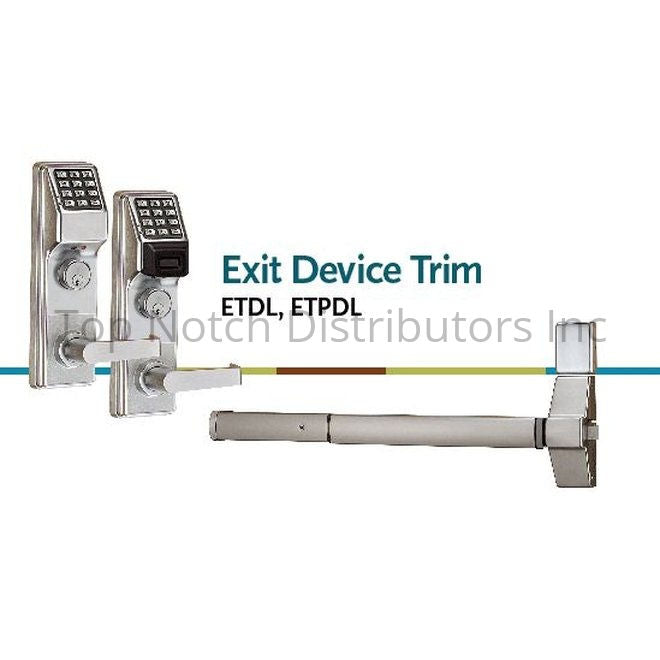 Alarm Lock ETPDLS1G26DV99 Trilogy Exit Trim for VD99 Satin Chrome Sparrow Supply
