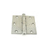 Best Hinges F17931226D 3-1/2" x 3-1/2" Steel Full Mortise Standard Weight Square Corner Hinge # 050484 Satin Chrome Finish