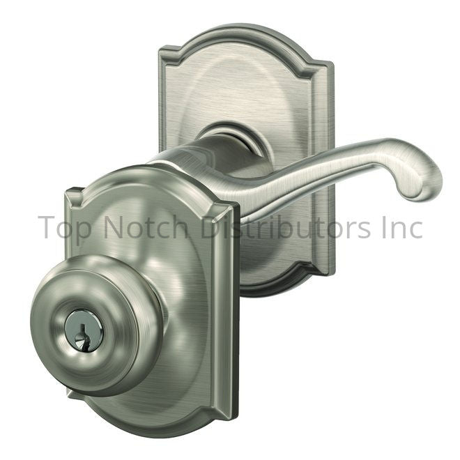 Schlage Residential F51AGEO619FLACAMLH Left Hand Georgian Knob by F... Sparrow Supply