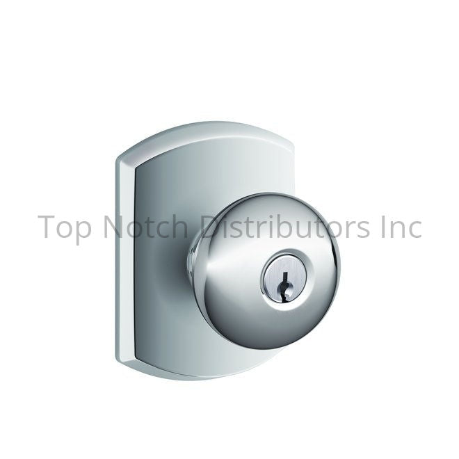 Schlage Residential F51APLY625GRW Plymouth Knob with Greenwich Rose... Sparrow Supply