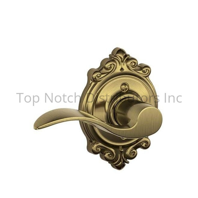 Schlage Residential F94ACC609BRKLH Left Hand Accent Lever with Broo... Sparrow Supply