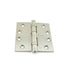 Best Hinges FBB179426D 4" x 4" Steel Full Mortise Ball Bearing Standard Weight Square Corner Hinge # 068261 Satin Chrome Finish
