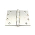 Best Hinges FBB179WT412626D 4-1/2" x 6" Steel Full Mortise Ball Bearing Standard Weight Square Corner Wide Throw Hinge # 068878 Satin Chrome Finish Sparrow Supply