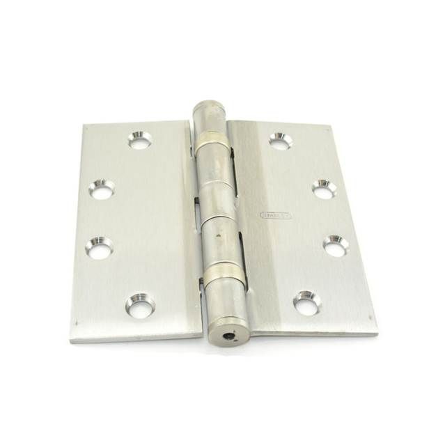 Best Hinges FBB19141232DNRP 4-1/2" x 4-1/2" Full Mortise Ball Bearing Standard Weight Square Corner Hinge Non Removable Pin # 040116 Satin Stainless Steel Finish