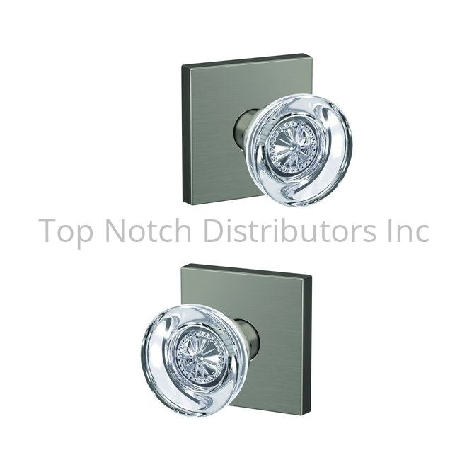 Schlage Residential FC21HOB619COL Hobson Knob with Collins Rose Pas... Sparrow Supply