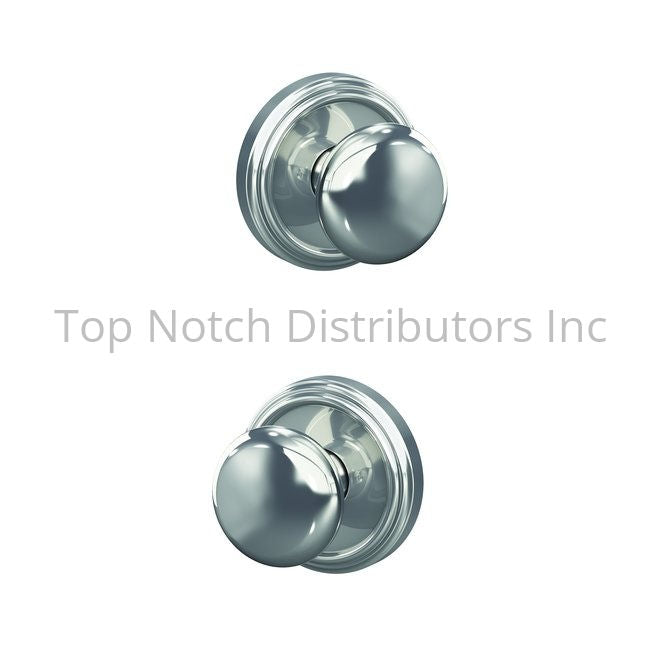 Schlage Residential FC21PLY625IND Plymouth Knob with Indy Rose Pass... Sparrow Supply