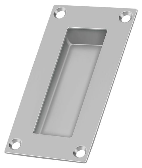 Deltana FP155U32D Flush Pull; Rectangular; Stainless Steel; 4" x 2" x 7/16"; Satin Stainless Steel Finish Sparrow Supply