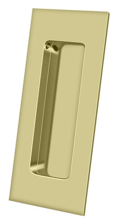 Deltana FP40U3-UNL 4" x 1-7/8" Heavy Duty Rectangular Flush Pull Unlacquered Bright Brass Finish Sparrow Supply