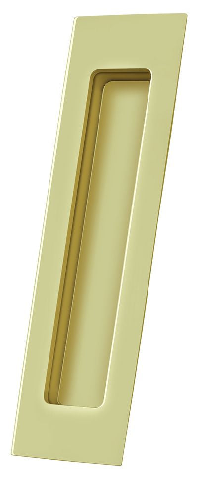 Deltana FP7178U3 Flush Pull; Rectangular; Solid Brass; 7" x 1-7/8" x 3/8"; Bright Brass Finish Sparrow Supply