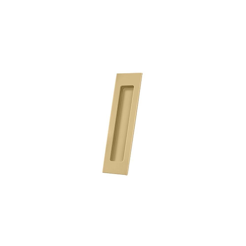 Deltana FP7178U4 Flush Pull; Rectangular; Solid Brass; 7" x 1-7/8" x 3/8"; Brushed Brass Finish Sparrow Supply