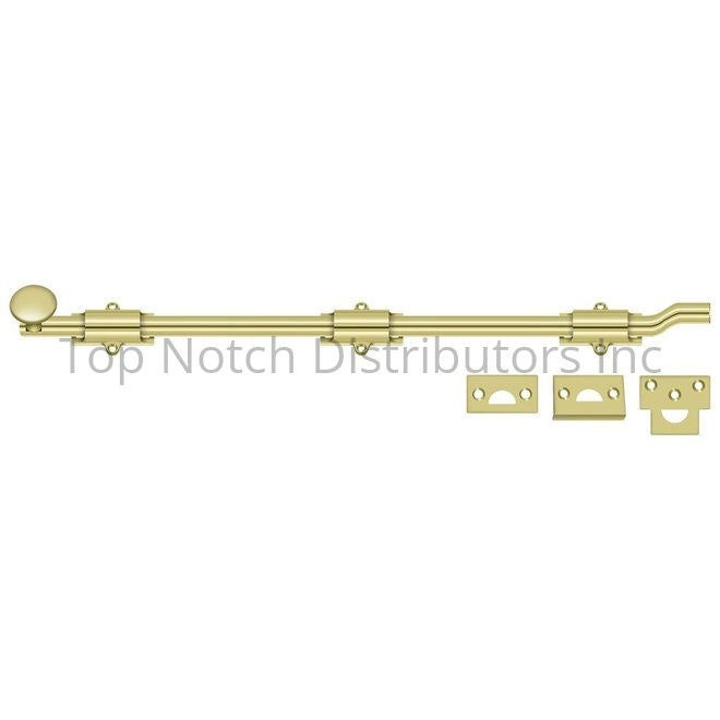 Deltana FPG183 18" Surface Bolt with Offset; Heavy Duty; Bright Bra... Sparrow Supply