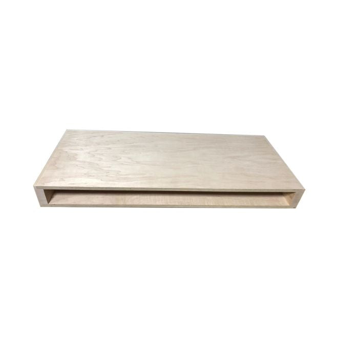 Pride Industrial FSM1024 10" x 24" Floating Maple Shelf with Two Brackets and Fasteners