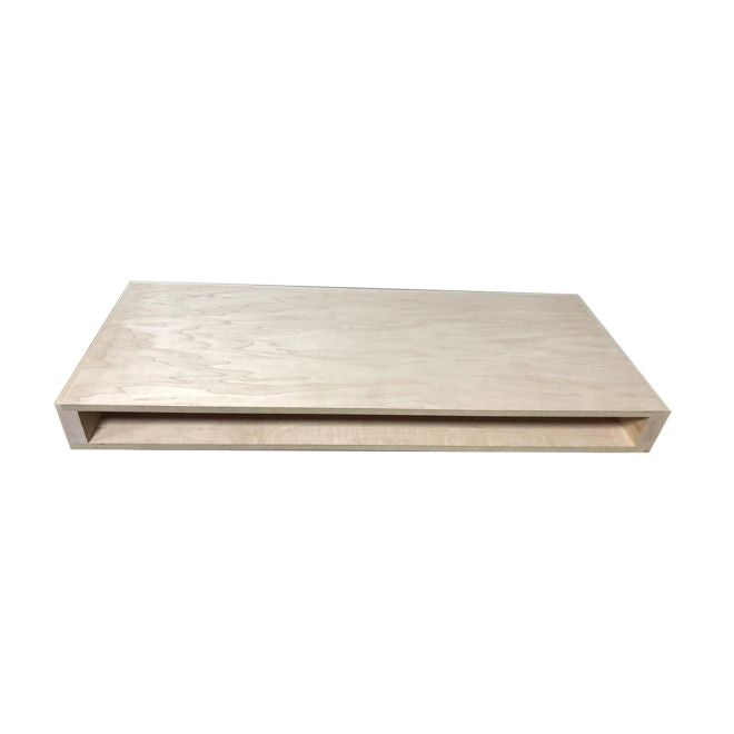 Pride Industrial FSM1030 10" x 30" Floating Maple Shelf with Two Brackets and Fasteners