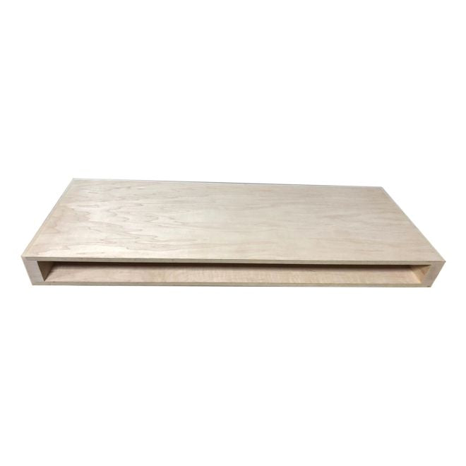 Pride Industrial FSM1042 10" x 42" Floating Maple Shelf with Three Brackets and Fasteners