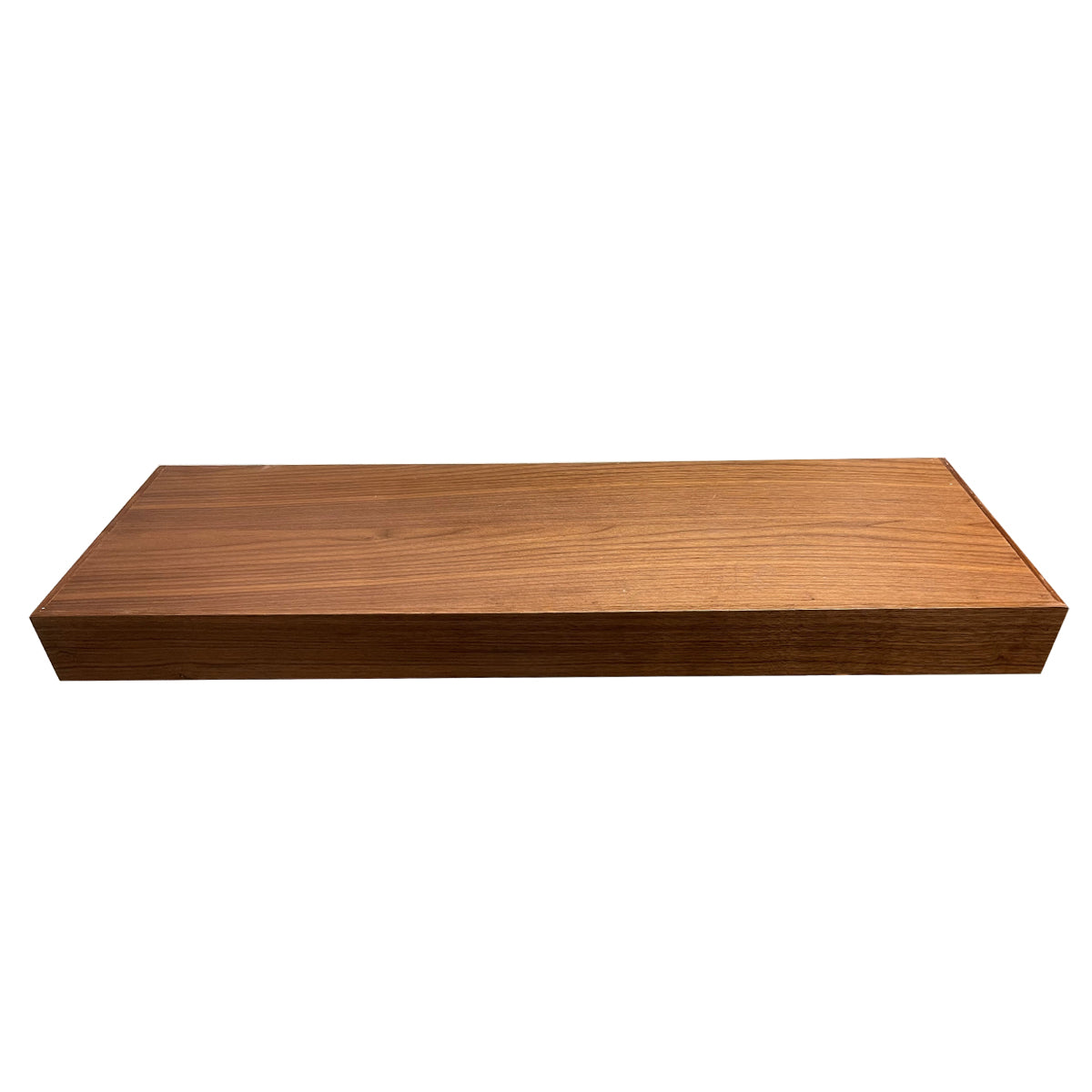 Pride Industrial FSWALNUT42 42" x 10" Floating Walnut Shelf with Three Brackets and Fasteners