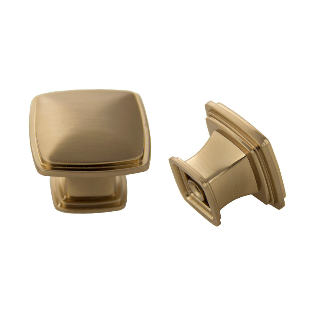 Pride Industrial K81091RG 1-1/4" Square Cabinet Knob Rose Gold Finish Sparrow Supply