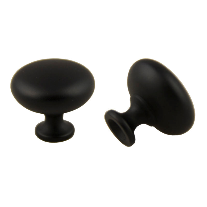 Pride Industrial K81361BK 1-1/4" St. Louis Cabinet Knob Matte Black Finish Sparrow Supply