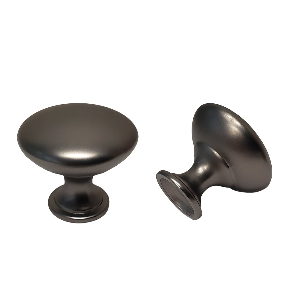 Pride Industrial K910DP 1-1/16" Diecast Mushroom Cabinet Knob Dark Pewter Finish Sparrow Supply