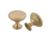 Pride Industrial K910SB 1-1/16" Diecast Mushroom Cabinet Knob Satin Brass Finish Sparrow Supply